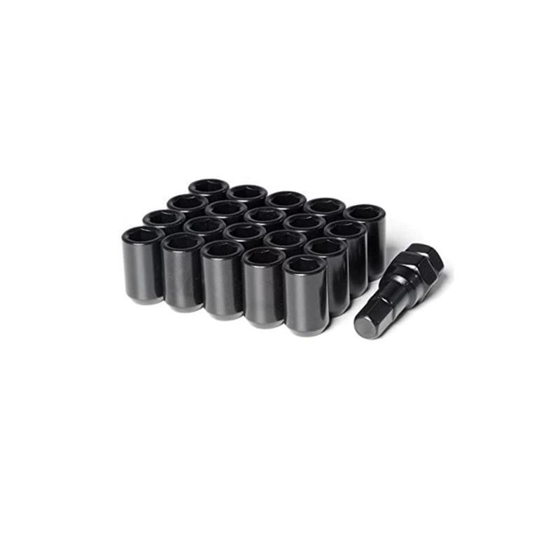 21pcs  3cm Car Wheel Lug nuts m12x1.25,  m12x1.5 (20 pcs Lug Nuts + 1 Tuner Tool)  Black Lug Nuts m12x1.5 Forged Steel