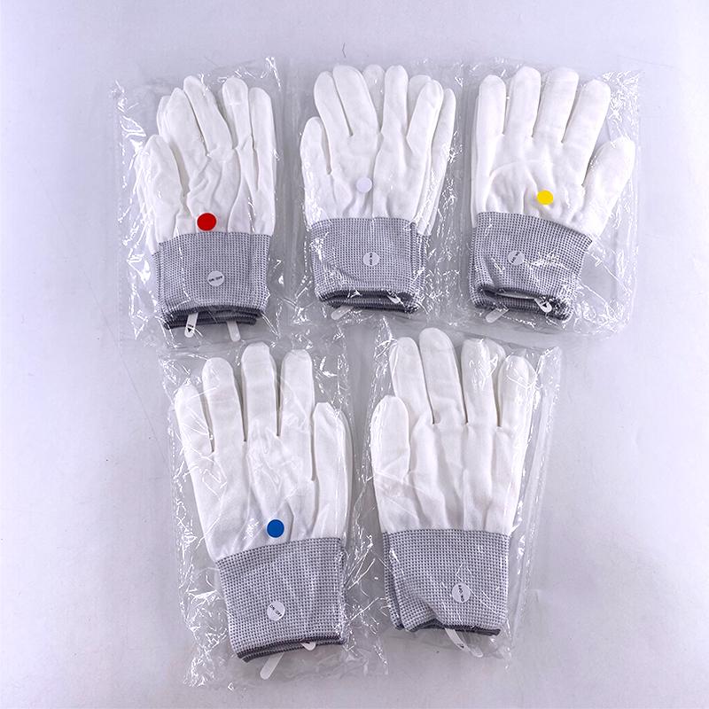 Colorful LED Luminous Gloves Halloween Christmas LED Finger Gloves Event Party Light Up Skull Gloves For Adult Glow Party Prop