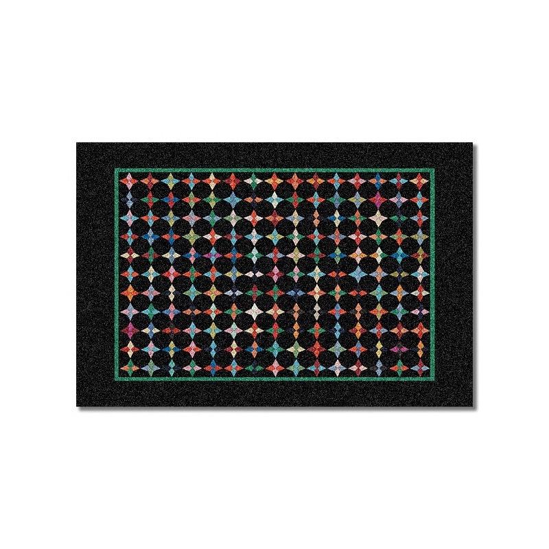 

Living Room Carpet Non-slip Dirt-resistant Wear-resistant Floor Mat Retro Black Geometric Rug Large Size Home Decoration Mats 50x80cm