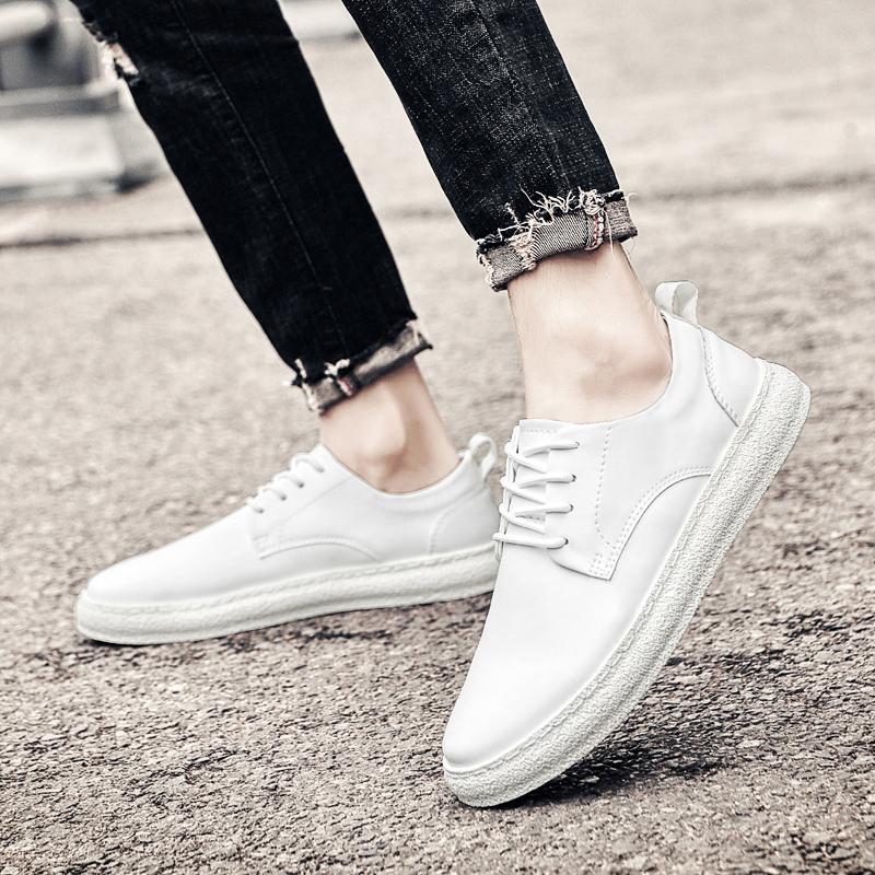 Fashion British Style Men Casual Leather Vintage Oxford Shoes Quality Comfy Genuine Leather Outdoor Walking Shoes Lace-Up Social Shoes