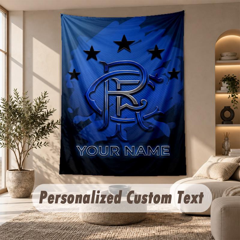 Tapestry Custom Name Text, Wall Hanging Tapestry Home Room DecorRangers FC