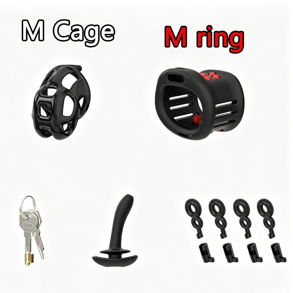 Male Chastity Cage Chastity Lock with Cock Rings for Beginner Sissy Chastity Belt BDSM Abstinence Peins Plug Fetish Sex Toys 18+