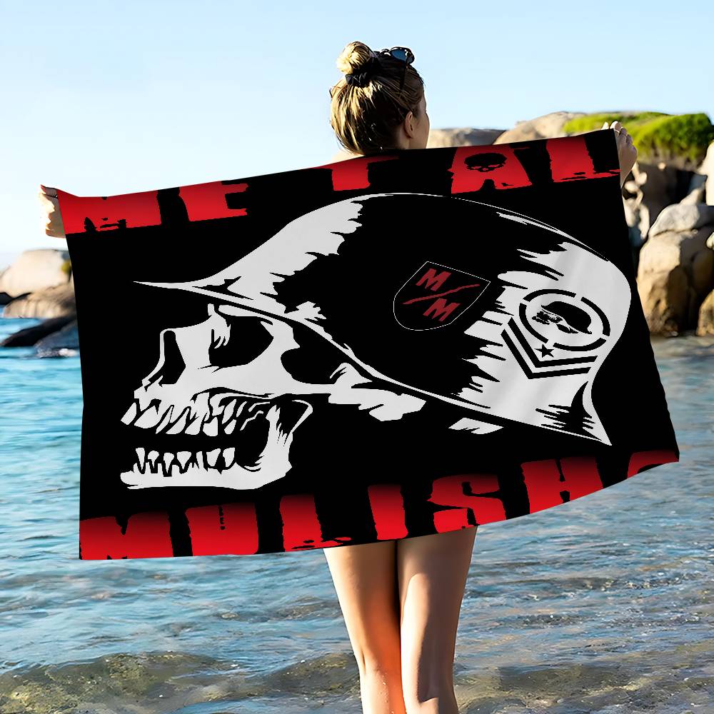 LOGO M-MetalS M-Mulisha Microfiber Blanket Quick Drying Beach Towels Oversized Printing Super Absorbent Pool Towel Blanket