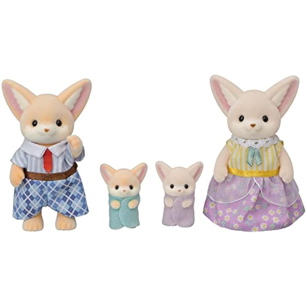 Sylvanian Families Dolls [Fennec Family] FS-48 ST Mark Certified Toy Doll House for Ages 3 and Up...