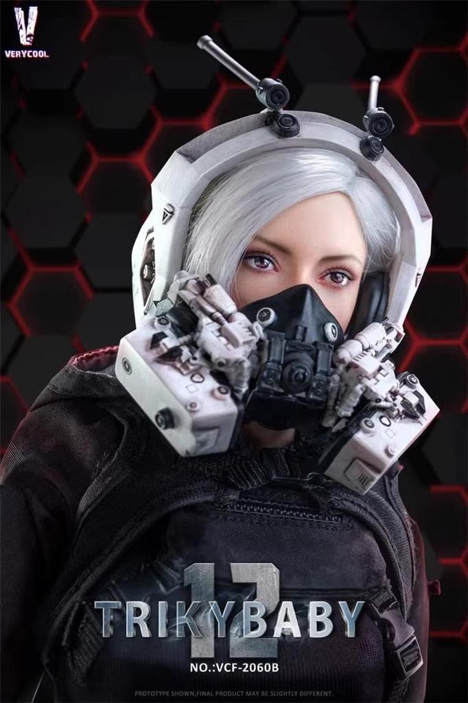 VERYCOOL VCF-2060 1/6 Scale Head Carving, Beautiful Girl Head Sculpt, Fits 12-Inch Female Action Figures (A)