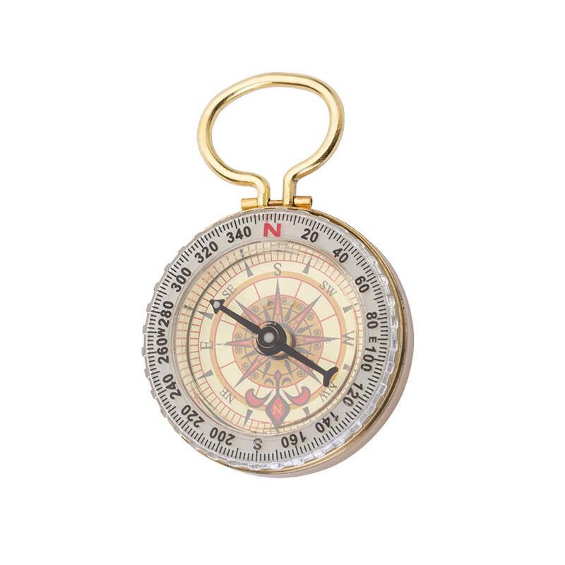 Brangdy Brass Luminous Pocket Compass Keychain