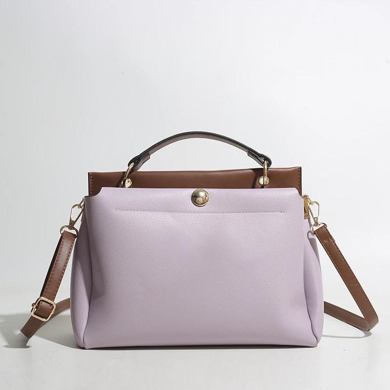 

Однотонная женская сумка через плечо с внутренней молнией, квадратные сумки, строчка, высокое качество, мода