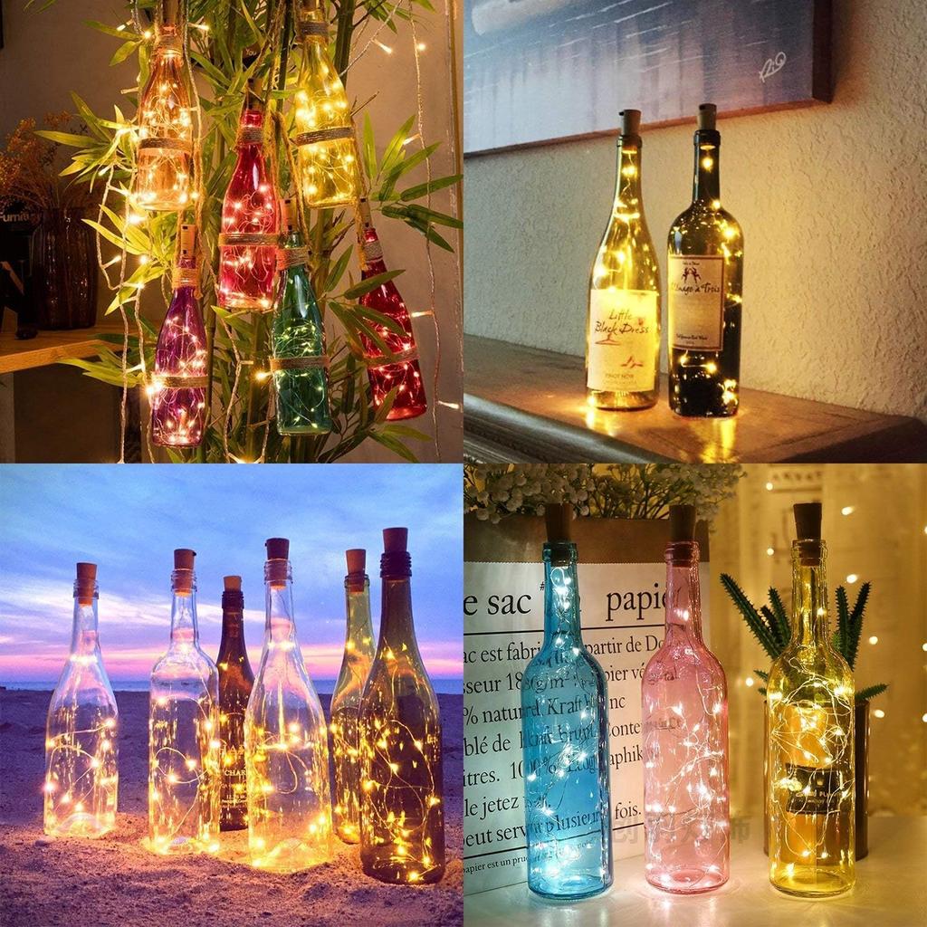 2Meters 20 LED Beads Wine Bottle Lights with Cork 20LED Mini Fairy Christmas Lights