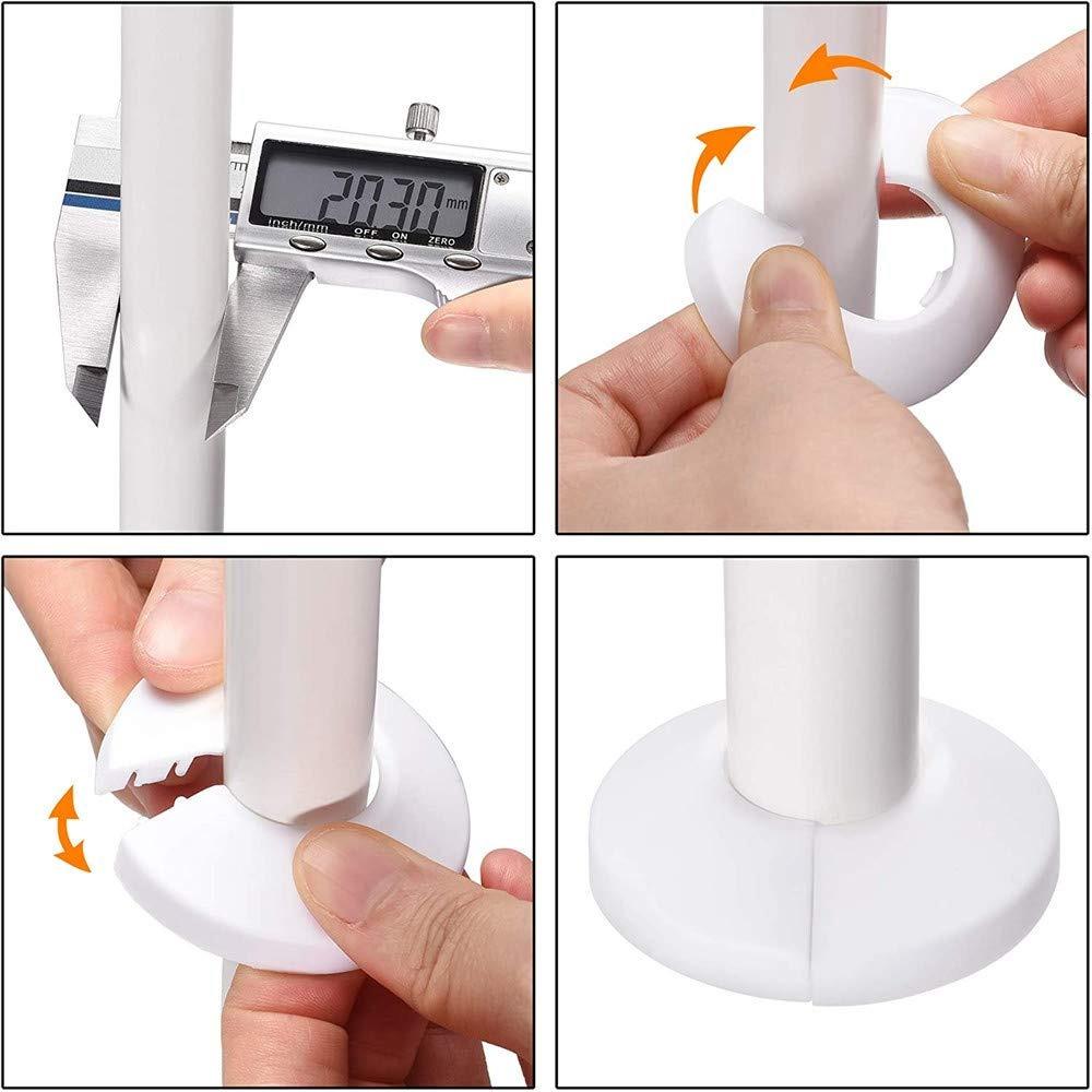 4pcs PP Plastic Pipeline Decoration Cover White Drainage Pipe Cover  Worker