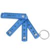 2 Stück ABS Faltlineal Tragbar 0,5 m Faltlineal mit Schlüsselring für Zimmerei Fliesenlegen Blau