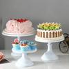 20/25/30CM Seduta Rotonda Tavolino Nordico Decorazione Espositore Vassoio per Torta Compleanno Matrimonio Stand per Torta in Metallo Ferro