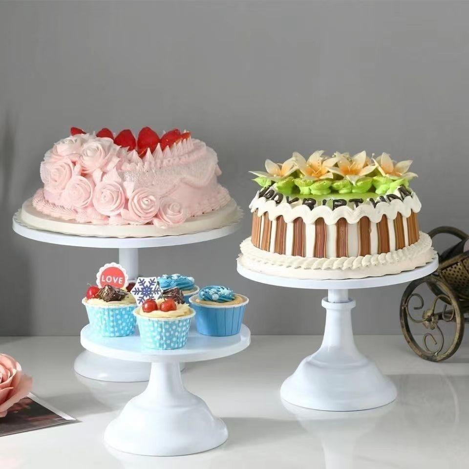 20/25/30CM Seduta Rotonda Tavolino Nordico Decorazione Espositore Vassoio per Torta Compleanno Matrimonio Stand per Torta in Metallo Ferro