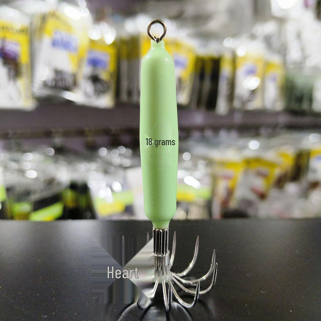 Stainless Steel Luminous Barbless Squid and Cuttlefish 12-Needle Umbrella Fishing Hooks