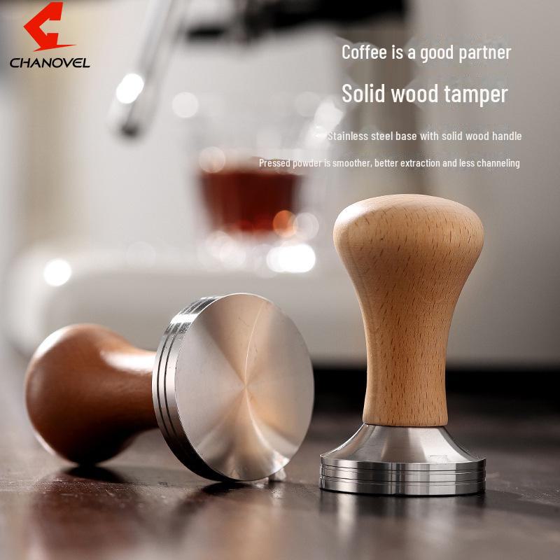 Beech Wood Coffee Tamper, 58mm X 53mm, for Semi-Automatic Espresso Machines