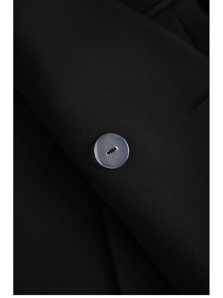 Professional Women's Double-Breasted Waist-Cinched Slimming Short Suit Jacket for Spring/Autumn 2025