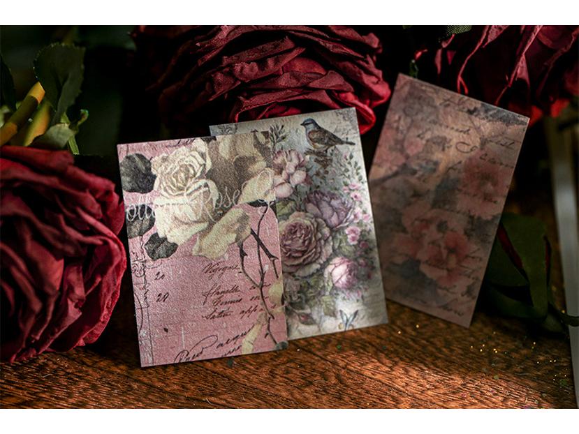 Mr. Paper Retro Collection: Floral & Butterfly Decorative Handbook Material