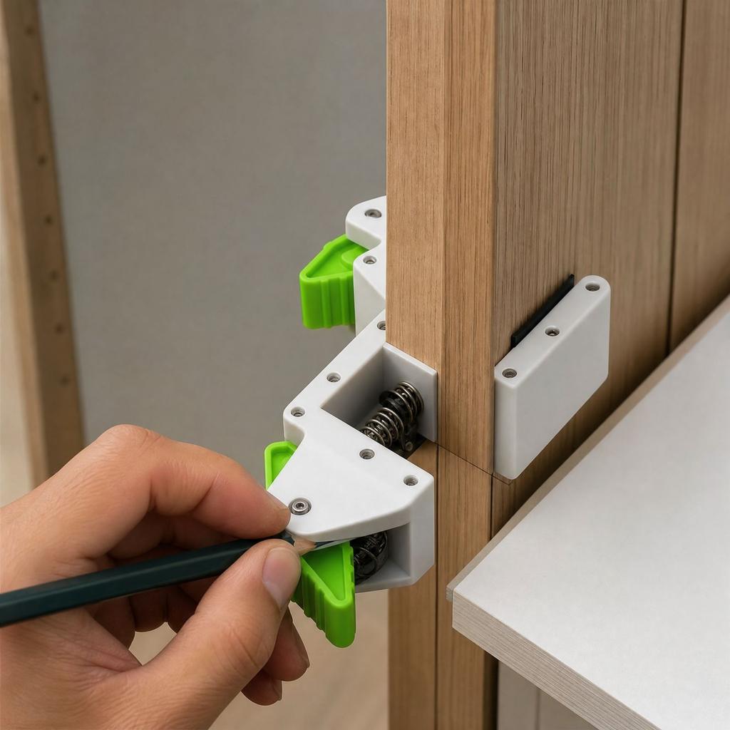 Woodworking Marking Gauge for Cabinet Installation, Precision Scribing Tool with Clamp for Fitting