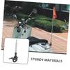 COSMEVIVI 2pcs Bike Flagpole Flag Pole for Bike Bicycle Handlebar Flag Pole Portable Flag
