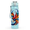 1PC Phoenix Bird Fire Pattern 750ml Color Plastic Sports Water Bottle Leakproof Flip Straw Lid Suitable for Sports Office Home Use