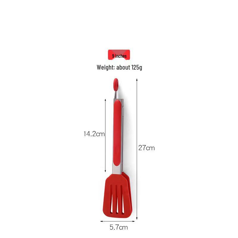 Silicone Stainless Steel Shovel Food Tong
