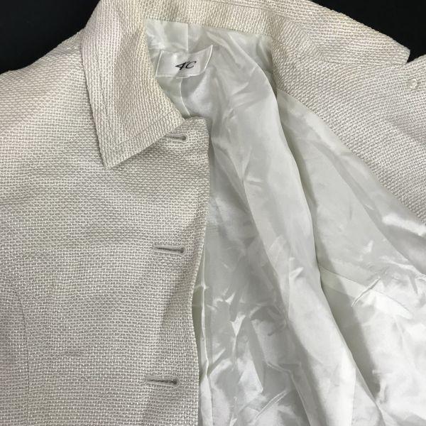 4℃ Made in Japan Damen Kostüm Langrock Anzug Größe 38 M Elfenbein(GEBRAUCHT)