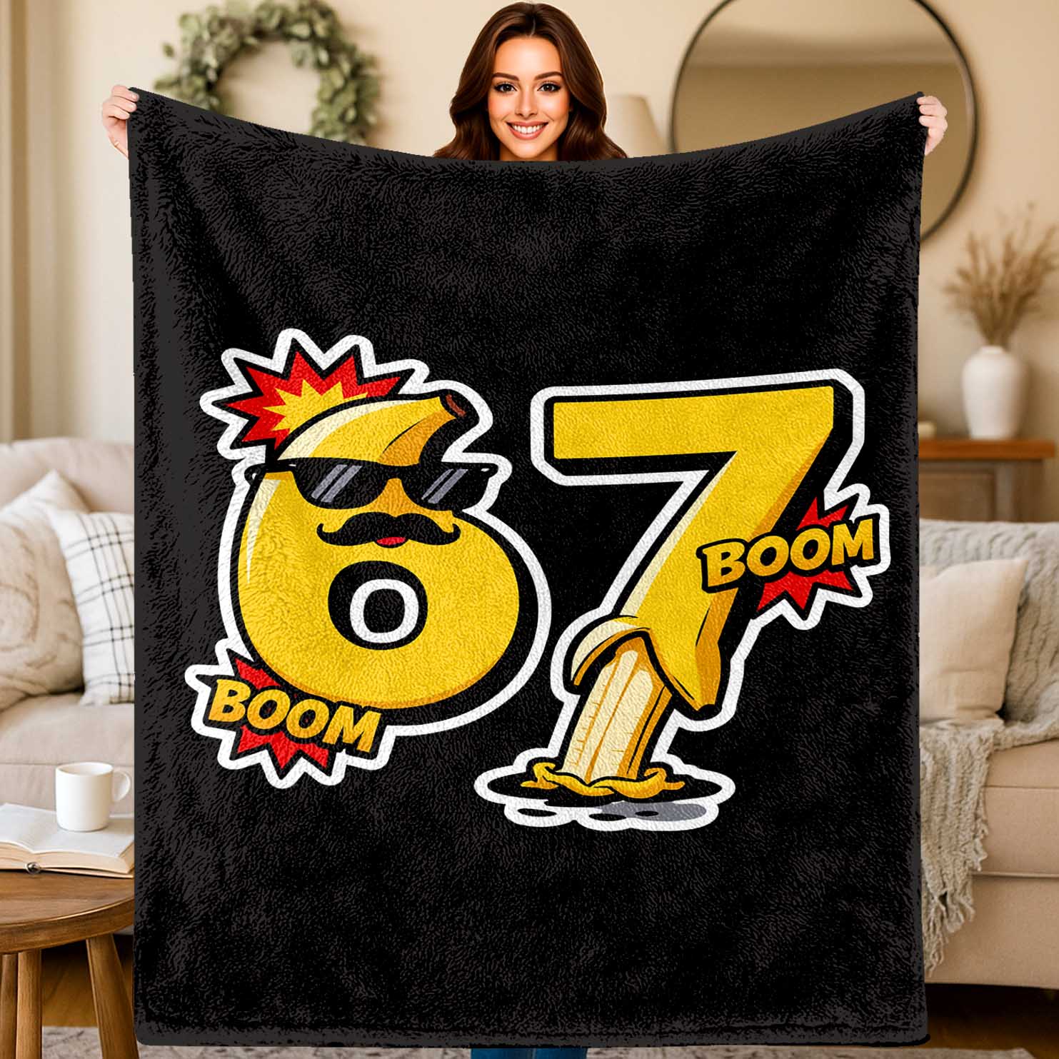 

Interesting 67 Pattern Flannel printed blanket suitable for all seasons suitable for living room office sofa and travel 75x100cm