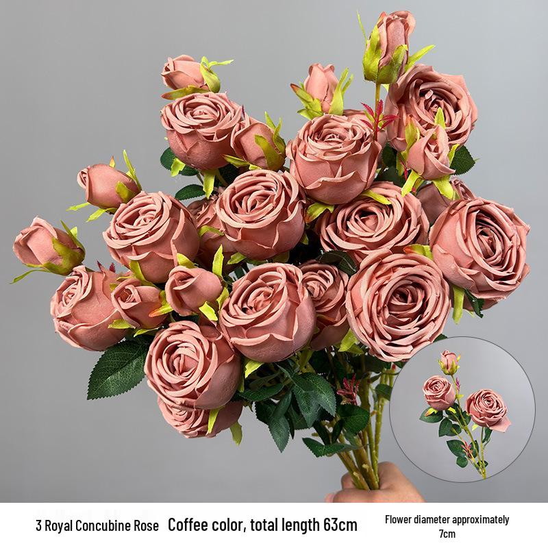 Karamelkleurige Kunstbloemen Bruiloftsdecoratie - Plafond- en Wegdekarrangementen, Koffietint Nepbloemen.