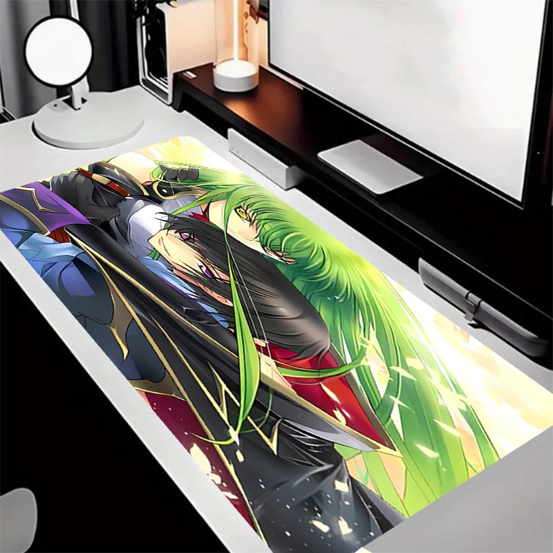 Anime Code Geass Thema Premium Rutschfestes Mauspads mit Genähten Kanten, Strapazierfähiges Gummi-Material, für Schreibtisch & Gaming Tolle Geschenke