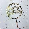 1Pcs Gold Acrylic Letter Happy Birthday Cake Party Supplies Decoration