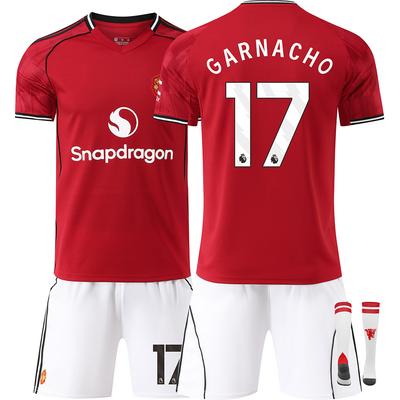 25-26 Fotbalový dres Manchester United F.C. Domácí pro děti a dospělé GARNACHO #17