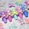 10Pcs Nail Decorations Vibrant Color Creative Shape Stunning Visual Effect Non-Fading Luminous 3D Bear Manicure Ornaments for Nail Salon