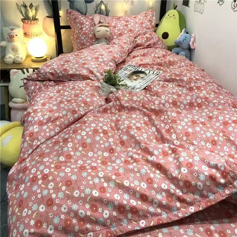 Floral Quilt Cover Sheet Three-piece Single Bed Set Household Bedding
