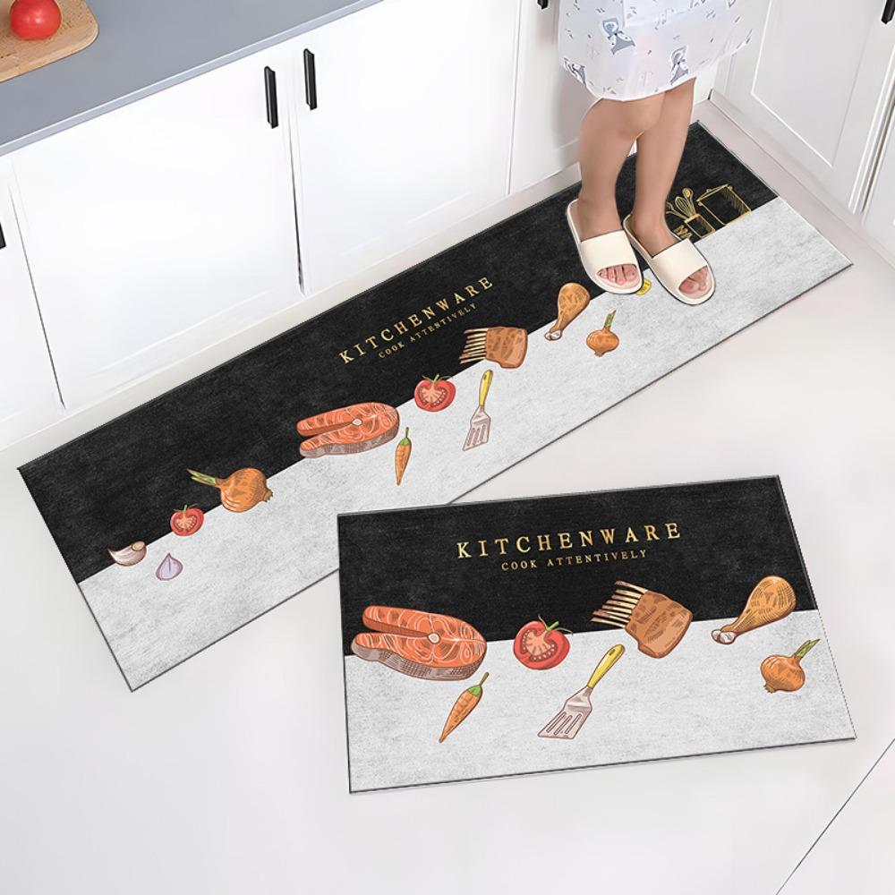Tappeto da cucina semplice in stile nordico alla moda, tappeto da casa, decorazione moderna per la casa