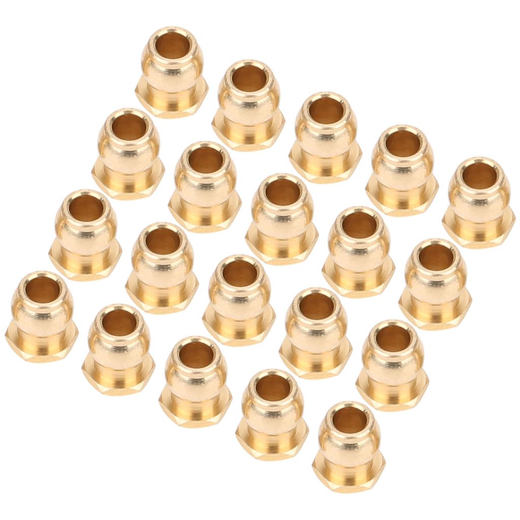 20pcs 1:10 1:8 Link Rod Ball Joint Metal Tie Rod Ends Copper RC Accessory for RC Crawler Truck