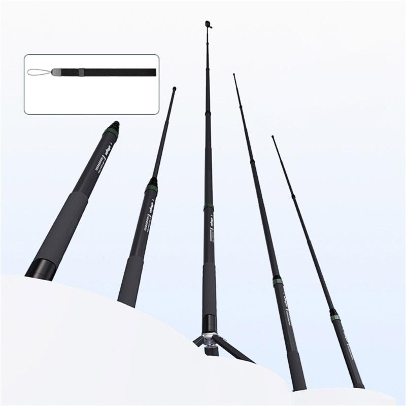 Bastone Selfie Telescopico da 300cm Design in Fibra di Carbonio 5 Lunghezze Regolabili per Accessori di Montaggio Telecamere Sportive