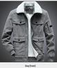 Men's Autumn/Winter 2025 Corduroy Lambswool Jacket - Thickened Warm Outerwear for Middle-Aged Men
