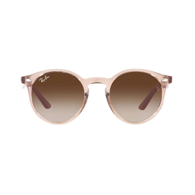 RayBan Temple Logo Injection Molded Round Sunglasses Kids Red