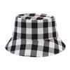 New Internet celebrity plaid bucket hat women's summer outdoor thin breathable travel sun hat casual hat