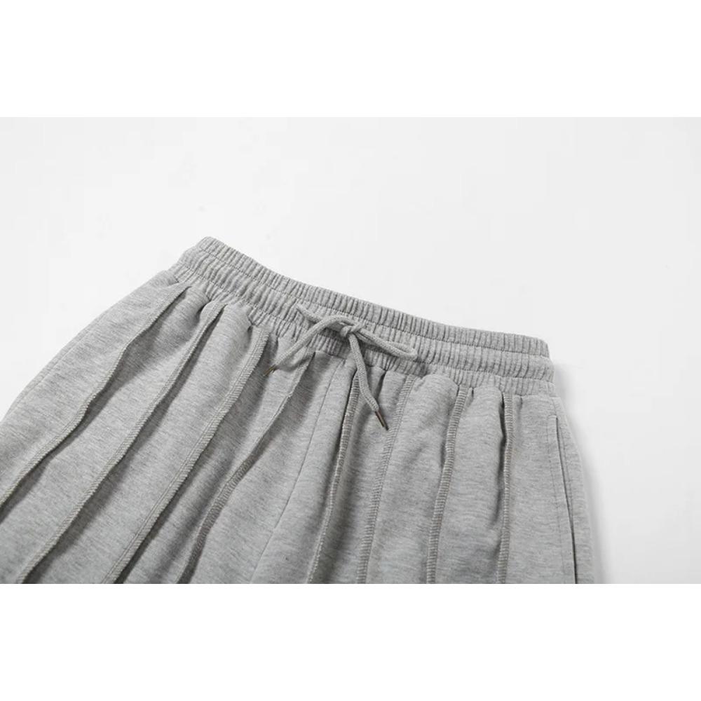 Women Sweatpants Fashion Hip Hop Baggy Striped Pleated Trousers Vintage Aesthetic Patchwork Joggers Casual Sports Pants Y2k