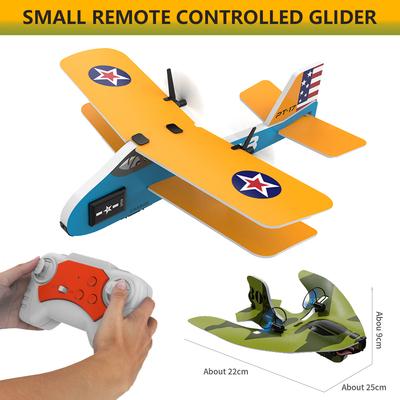 2-Kanal Mini RC Flugzeug 2,4G Starrflügel Fernsteuerung Segelflugzeug Professionelles Flugzeug mit LED-Leuchten Flugzeugmodell Spielzeug für Kinder
