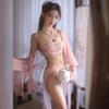 Extremely Hanfu Court Soft Chinese Style Maid Maid Photo Free Pink Sheer Halter Neck [Qeozts] Cosplay, Sexy, Sexy, Cute, Set, Style, Temptation,