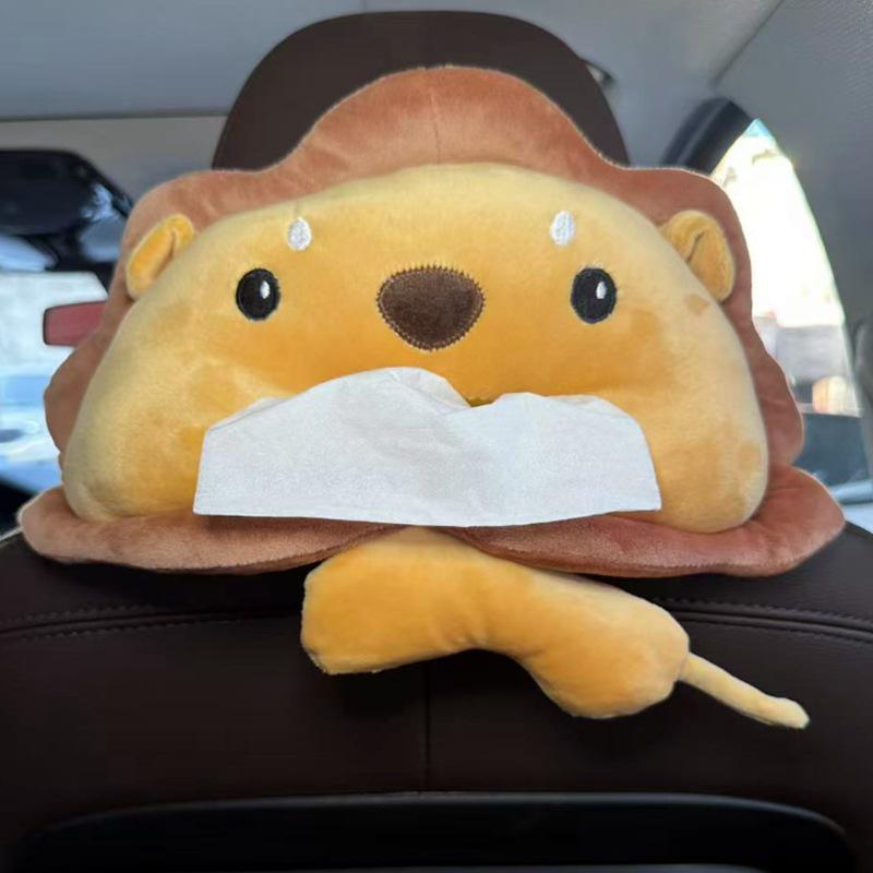 Creative Cartoon Car Plush Tissue Box - Hanging or Armrest Style