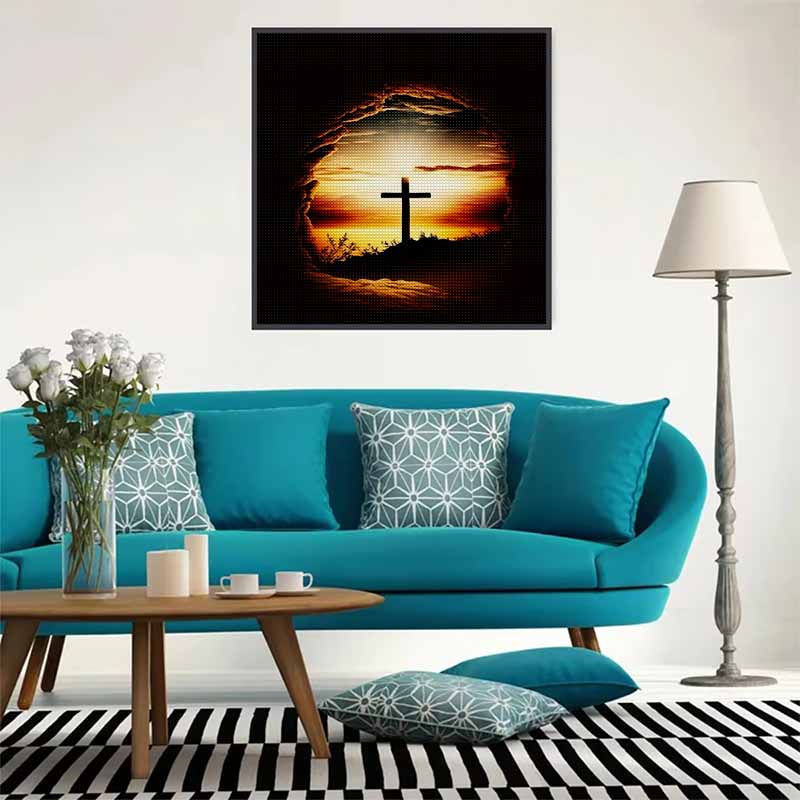 New Arrival 5D DIY Full Circle Diamond Painting "Cross" Embroidery Cross Stitch Home Decor Gift