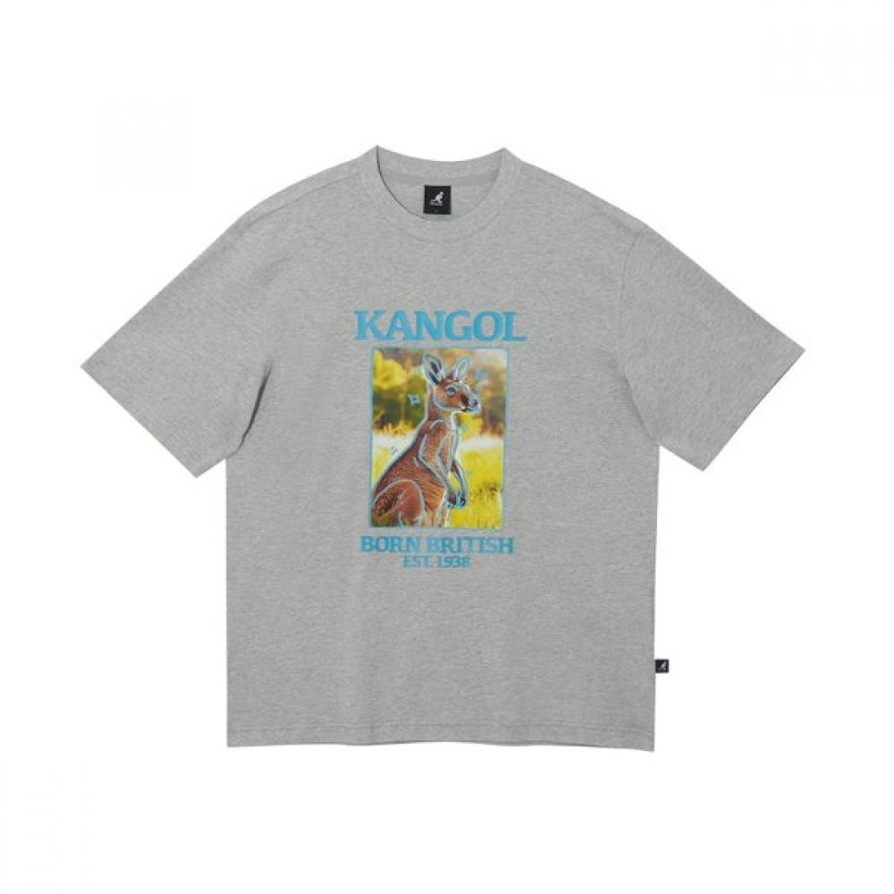 Kangol PhoTograph ShorT Sleeve T shirT Melange Gray  krecsT27760 M