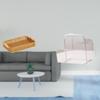 Woven Fruit Basket Snack Bowl Bread Plate Desktop Organizer Magazine Shelf Acrylic Book Rack