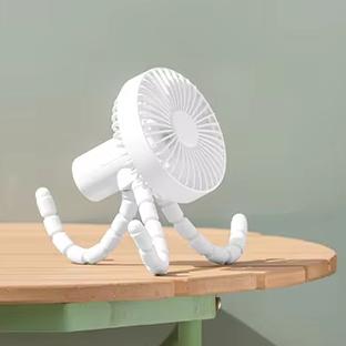 Intelligent Home Appliances Clip Tripod Fan With Type-C Charging Port 1800mAh Handheld Stroller Air Coolers Portable Desktop Fan