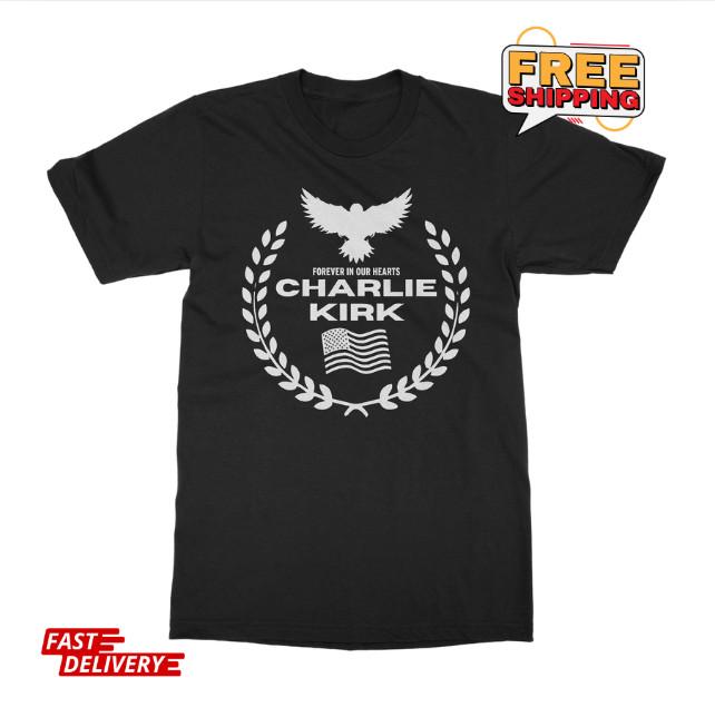 REPRINT_Foreve wbr/ r in Our Hearts Charlie Kirk - Memorial Tribute Unisex T-Shirt !!! Unisex T-Shirt L