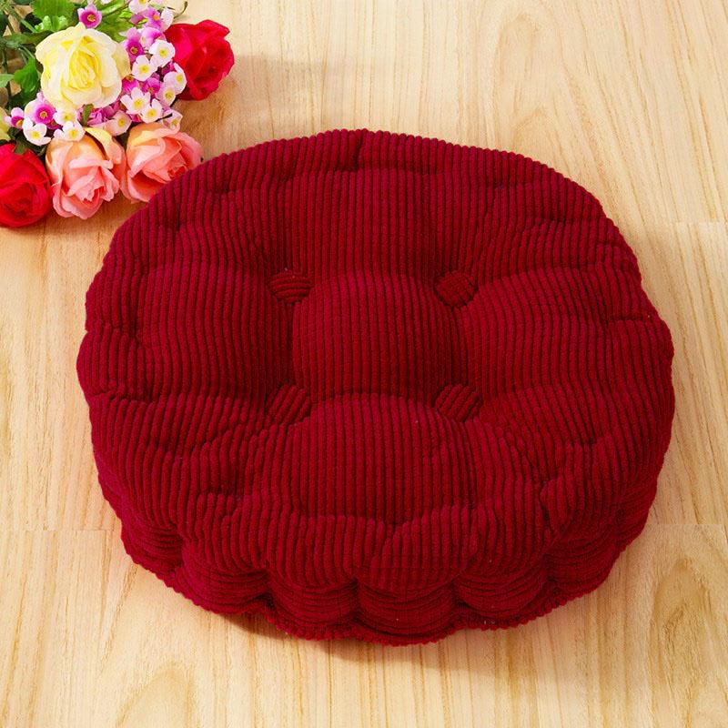 

Круглая подушка на стул из вельвета, утолщенная, для патио, автомобиля, офисного кресла, сиденья, диванная подстилка, татами 38*38cm/15*15Inch красный