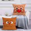 Classic Anime Anpanman-Cartoon Pillow Case Anti-Dustmite Pillowcase Invisible Zipper Silky Short Plush Sofa Cushion Cover
