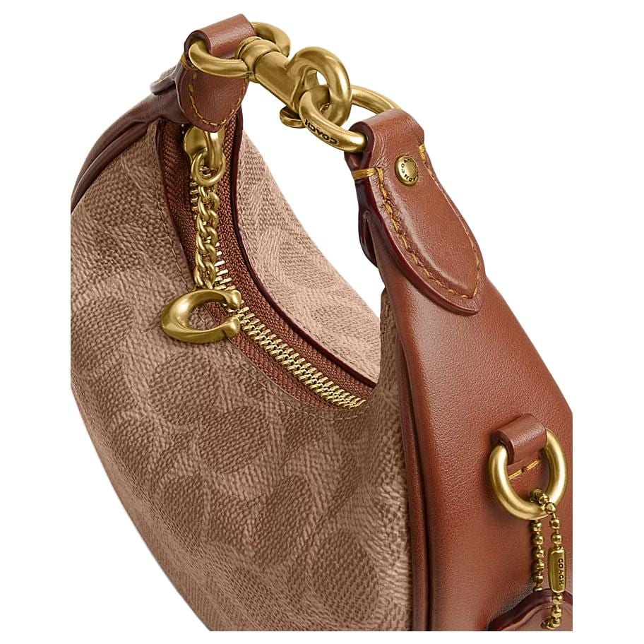Coach Cow Leather Shoulder Bag Mini Women's Brown CR510-B4XHG